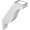 Ekena Millwork 3 1/2-in. W x 12-in. D x 20-in. H Funston Architectural Grade PVC Knee Brace BRCP035X12X20FST - alternate 6